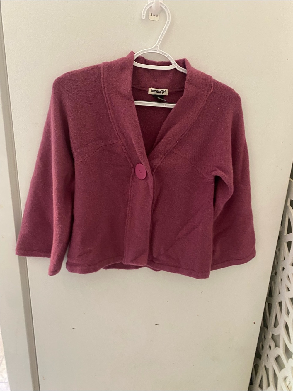 Y2K Kensie Girl Pink  Button-Up Fleece Jacket